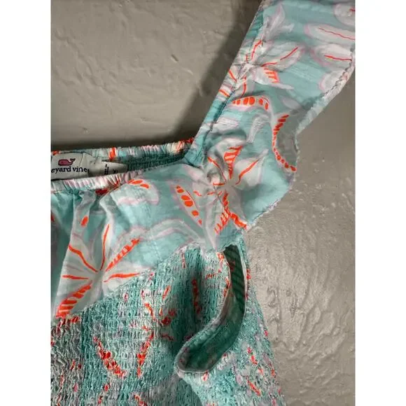 Vineyard Vines Cay Floral Smocked Midi Dress XL - Picture 8 of 10